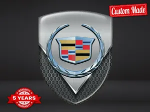 Cadillac Pegatina Silicona Diseño Premium Insignias Cúpula Elegante ST
